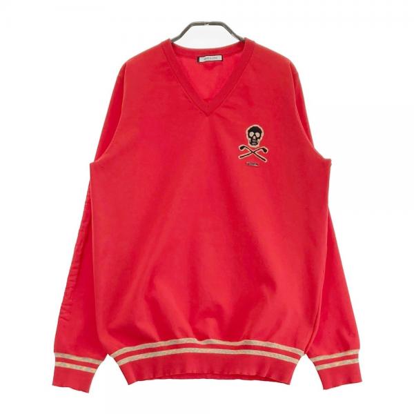 MARK&LONA マークアンドロナ Vネック ニットセーター レッド系 サイズ