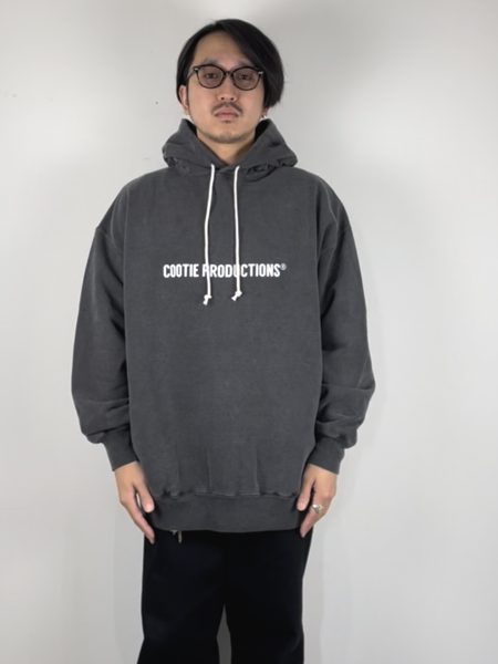 COOTIE / Pigment Dyed Sweat Hoodie -Black-