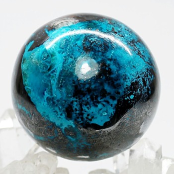 高品質]ペルー産クリソコラ丸玉/スフィア（球体直径44.3-44.7mm