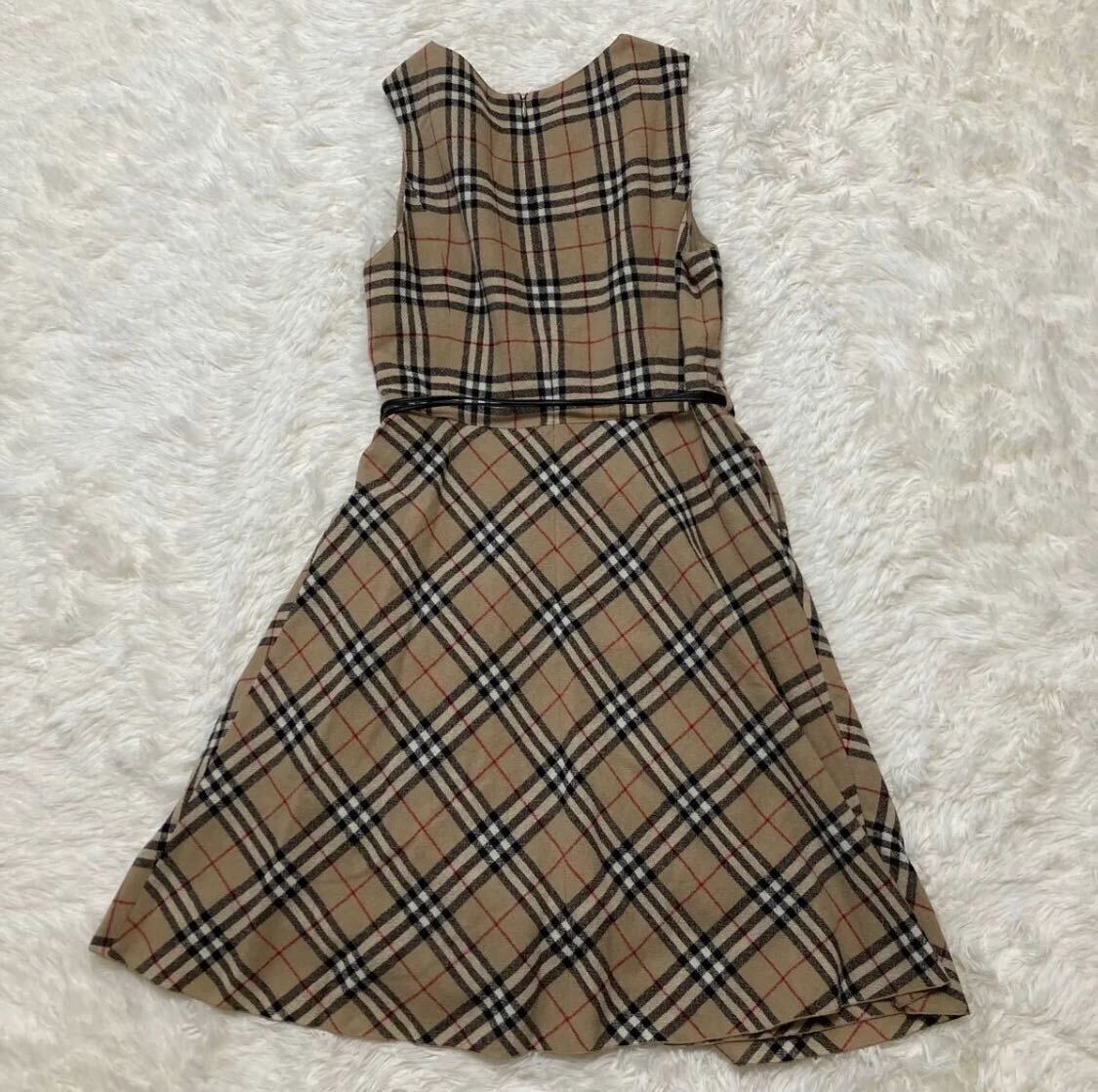 美品】 BURBERRY バーバリー ノースリーブワンピース ノバチェック