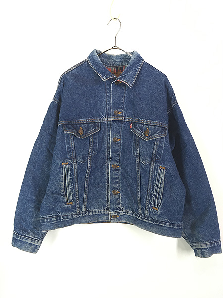 古着 80s USA製 Levi's 70417-6985 タータン チェック ライナー デニム