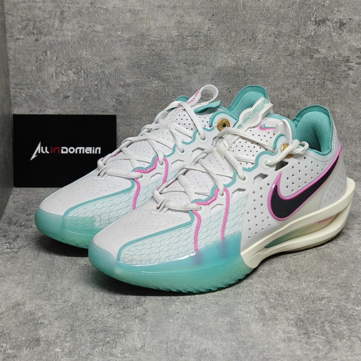 Level SS/New - Nike Air Zoom GT Cut 3 EP White Teal Playful Pink