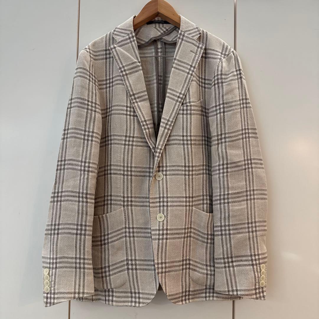 TAGLIATORE チェック柄 ビジネスジャケット メンズL Brilla per il gusto（ブリッラ ペル イル グスト）【別注】TAGLIATORE