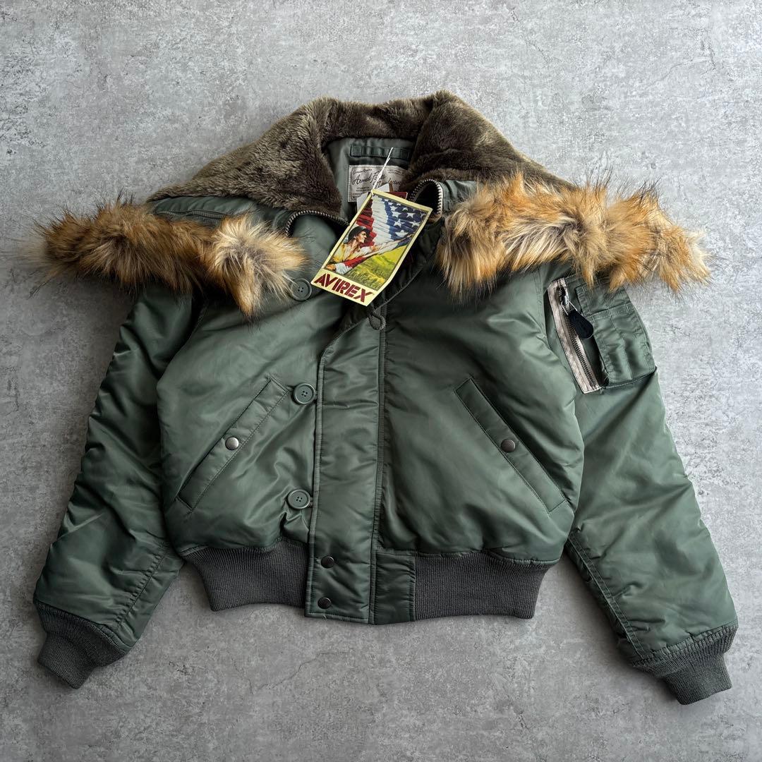 AVIREX【M】N2B フライトジャケット 短丈 ファー取り外し可能 Y2K